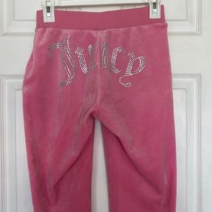 juicy couture pink velvet sweatpants. size 0 (extra small). great condition